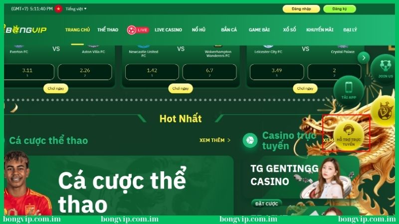 Liên hệ hỗ trợ khi gặp khó khăn lúc đăng ký Bongvip 