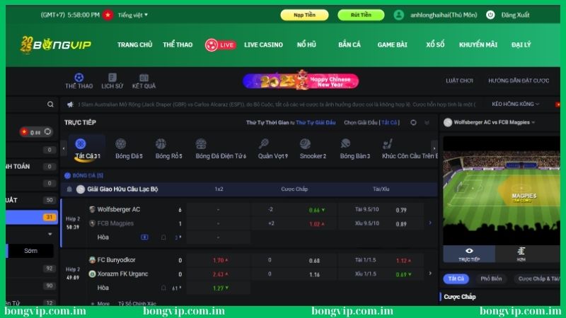 Bongvip cung cấp nền tảng soi kèo uy tín 